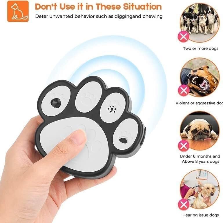 Dispositivo ultrasónico antiladridos, Control automático de ladridos con 3 Niveles Volumen Ajustables y Alcance Efectivo 15 m for Exteriores e Interiores