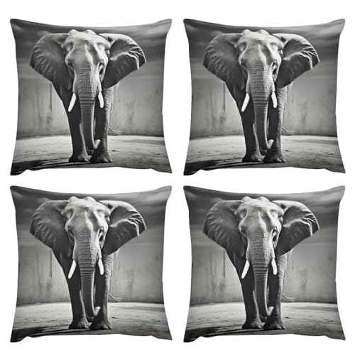 Housse de coussin éléphant double face lavable pour rafraîchir un canapé