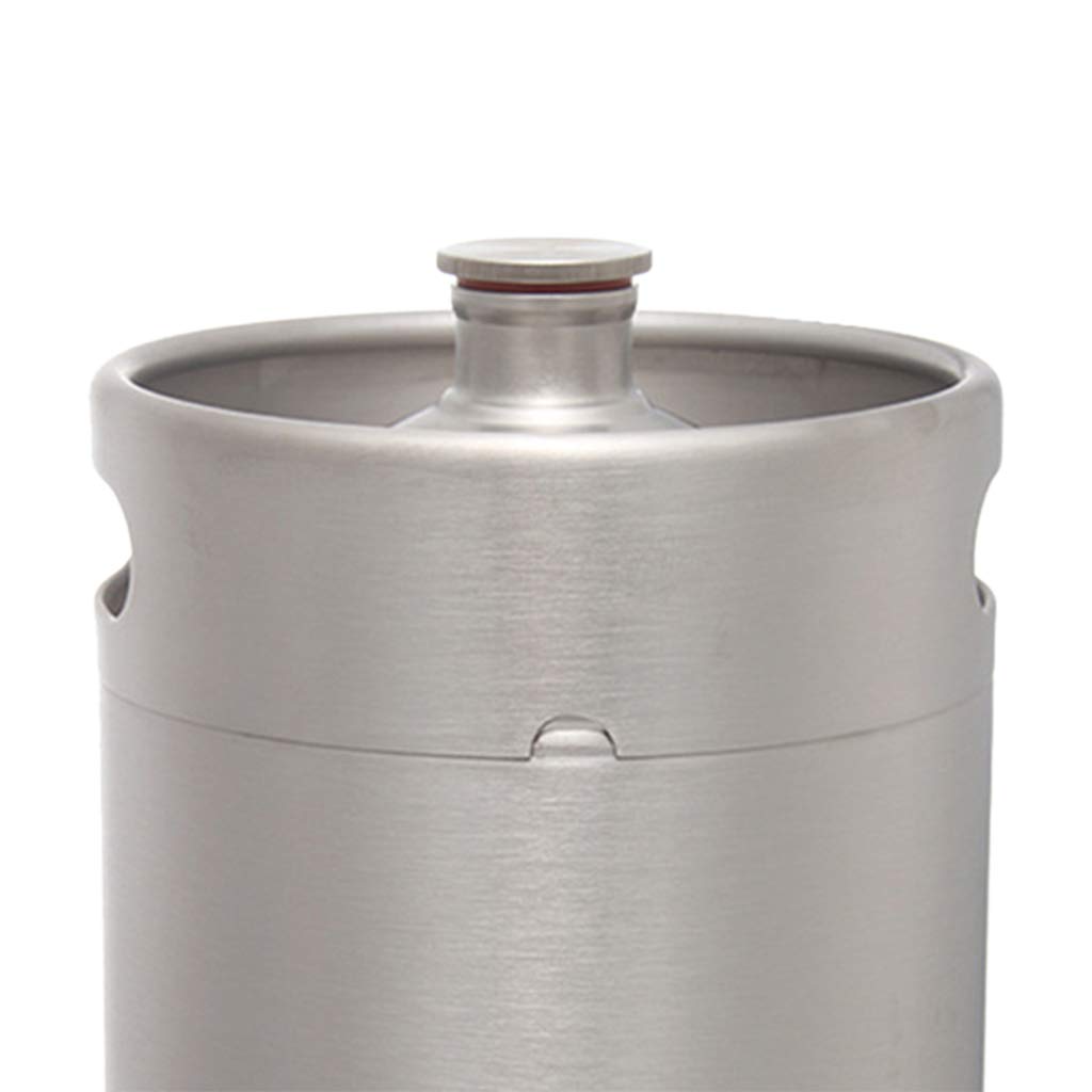 Keg Growler en Acier Inoxydable pour Bière Artisanale Bouteille Fermentation Fonction d'Étanchéité Pression Réglable Adapté au, 5L