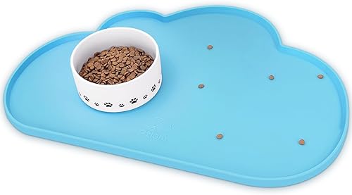 Miniatura 86 de Ptlom Mantel individual de silicona para perros y gatos, antideslizante, impermeable, para alimentos y agua, tapete para bandeja para cachorros