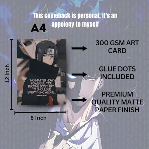 Image of Posters Inc Anime Motivational Wall Posters Moving Forward Sunset 6 A4