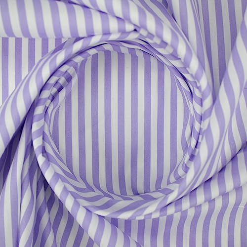 TELA RAYA ALGODÓN ANCHO 150cm POR METROS. TEXTURA MUY SUAVE, AGRADABLE Y CÓMODA. (LILA, 1 METRO)