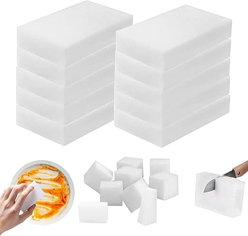 Miniatura 9 de Esponja mágica de borrador, 100 esponjas mágicas para limpieza, almohadilla de borrador de 4 x 2.4 x 0.8 pulgadas, esponja de limpieza multiusos sin