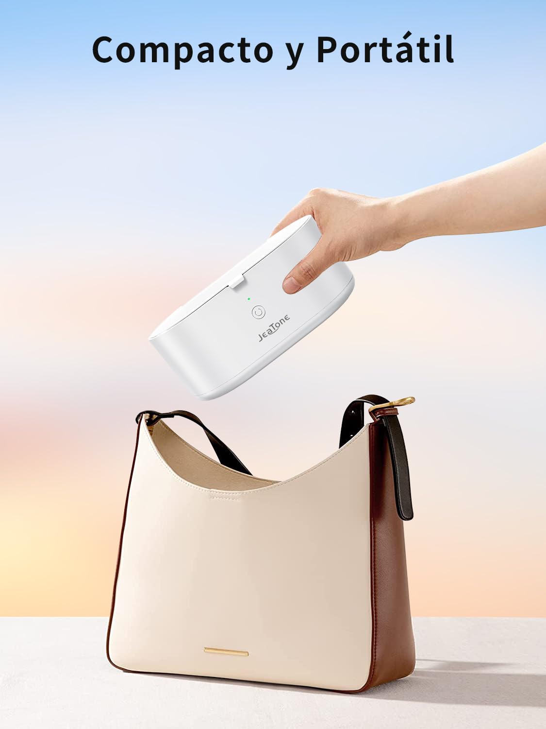 JeaTone Limpiador Ultrasónico, Limpiador Ultrasónico para Gafas 600ml 46KHz, Limpieza Profesional para prótesis Dentales, Retenedores, Alineadores y Artículos para el hogar como Gafas, Joyas, Relojes