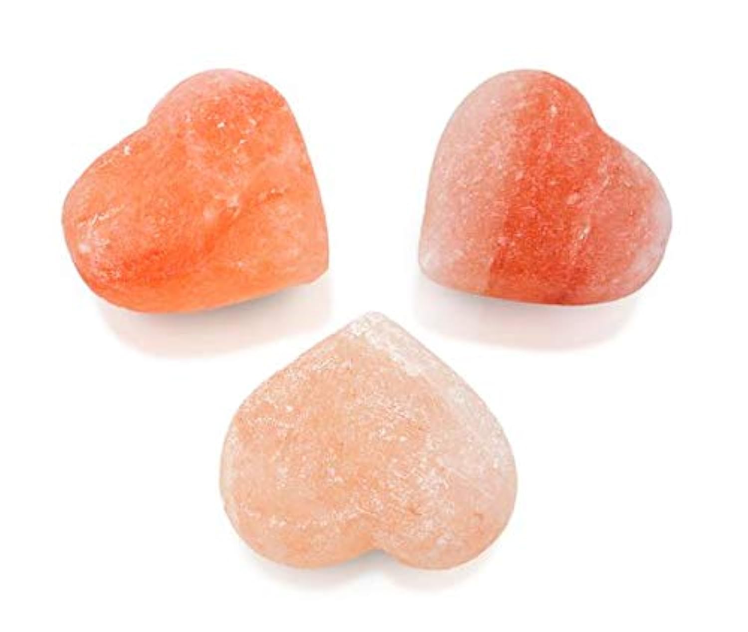 Himalayan Pink Salt Heart Shaped Massage Stone - Pack of 3
