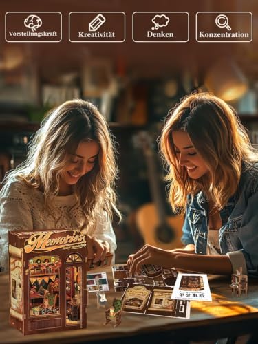 Cutefun DIY Book Nook Kit - DIY Miniatur Häuser (Memories Music Bookshop) – Ansicht 5