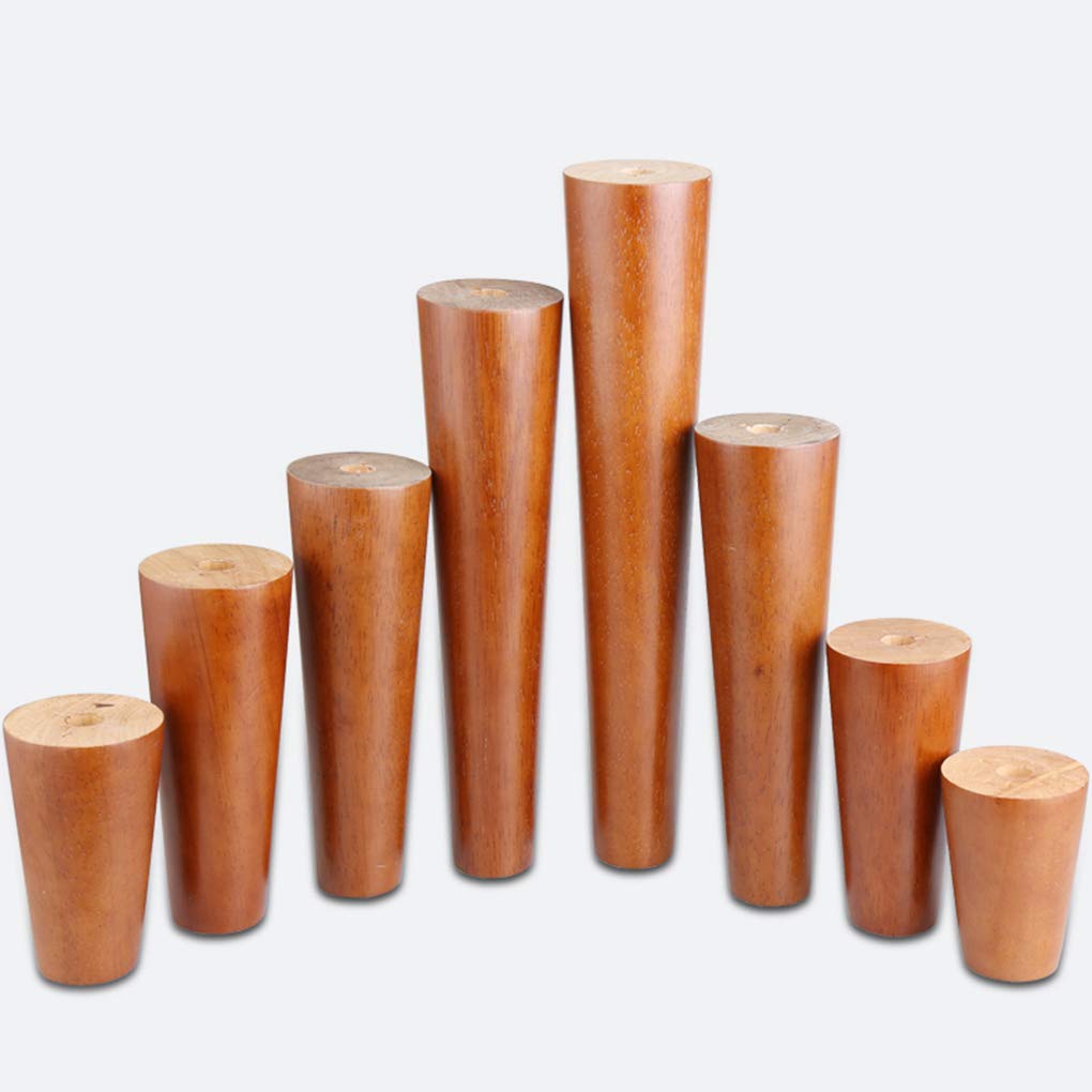 Set di 4 piedini conici per mobili in legno di noce, per divano, tavolo, letto, armadio, vite M8, 80 cm, migliora l'arredamento della tua casa con elegante elevazione