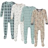 Gerber Baby-Boys 4-Pack Footed Pajamas, Desert Animals