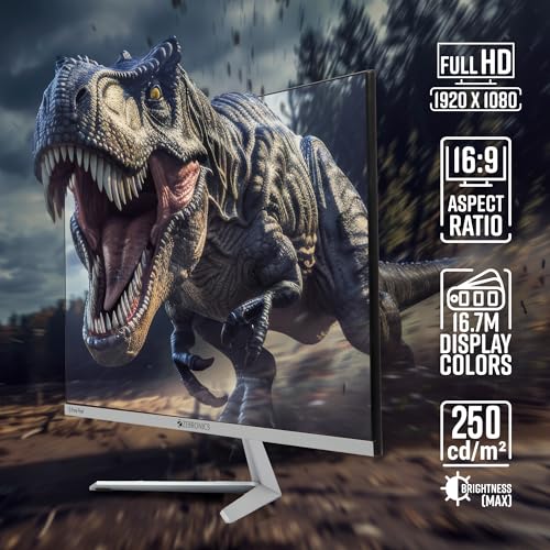 ZEBRONICS A24FHD LED Monitor, 24 inch (60.96cm), 250 nits, 100Hz, Slim Design, FHD, 1080p, Wall Mountable, HDMI, VGA, Ultra Slim Bezel, Metal... - Image 5