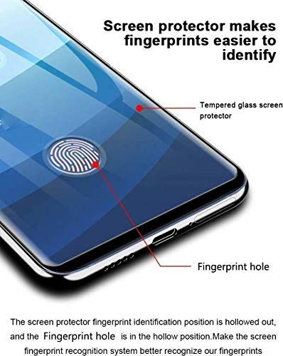 Image of Screen Protector for Samsung Galaxy S10 Black Tempered Glass Edge-to-Edge Full Glue Curved Screen Protector With Installation Kit