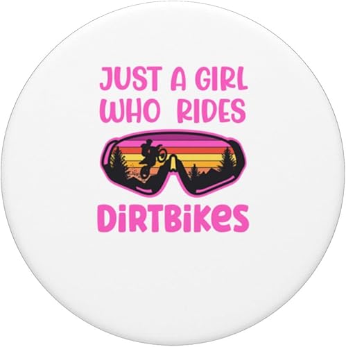 Miniatura 3 de Motocross just a girl who rides dirt bikes scrambler motox PopSockets Swappable PopGrip
