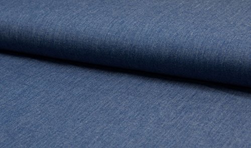 leichter Denim Stoff in Jeansblau als Meterware zum Nähen, 50 cm Cover