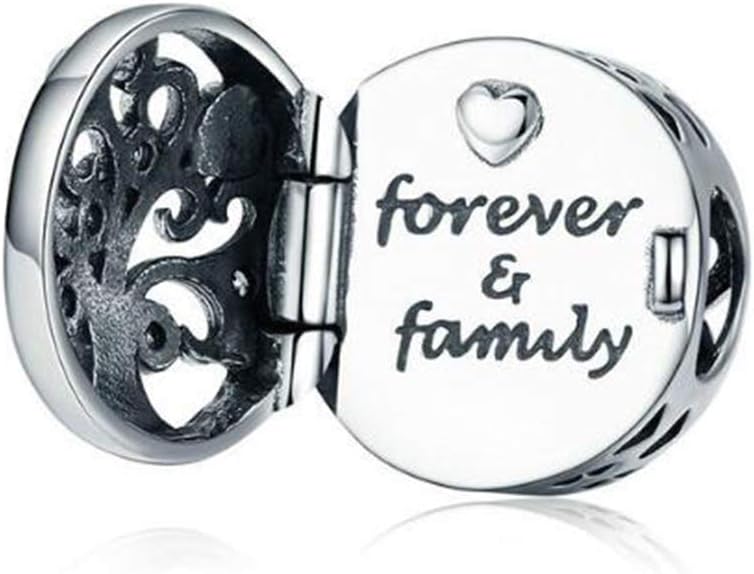 Love Mom Dad Baby Girl Boy Family Charms for Pandora Bracelets (Letter Forever Family)