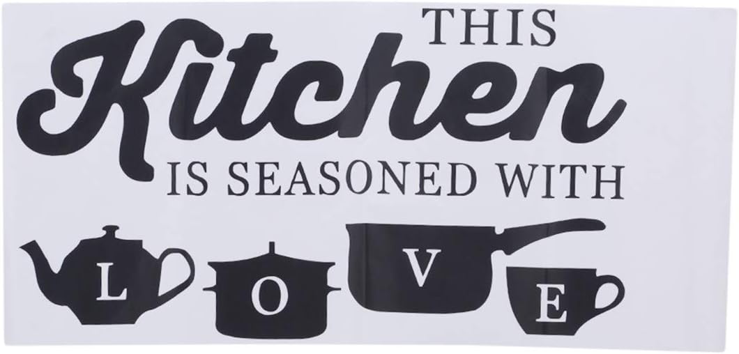Kissherely This Kitchen is Seasoned with Love Wall Sticker Home Kitchen Peel and Stick Wall Decal