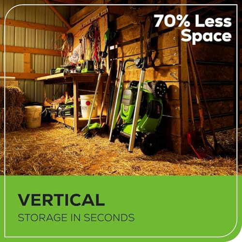 Image of Greenworks 60V 21in Brushless Self-Propelled Cordless Lawn Mower, 2 x 4.0Ah Batteries (3 /4 Acre, Rapid Charger, 4-in-1, LED Lights, IPX4), Extra Mower Blade