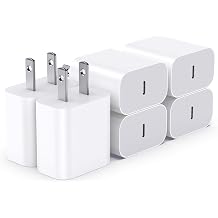 USBC Charger Block for iPhone 17 Charging Plug,MFI Certified Fast USB C Wall Cube 6Pack Power Adapter for iPhone 17/Air/16/16E Pro/Plus/Pro Max/15/14/13/12/11,for iPad Air/Mini USB-C Charge Brick Box