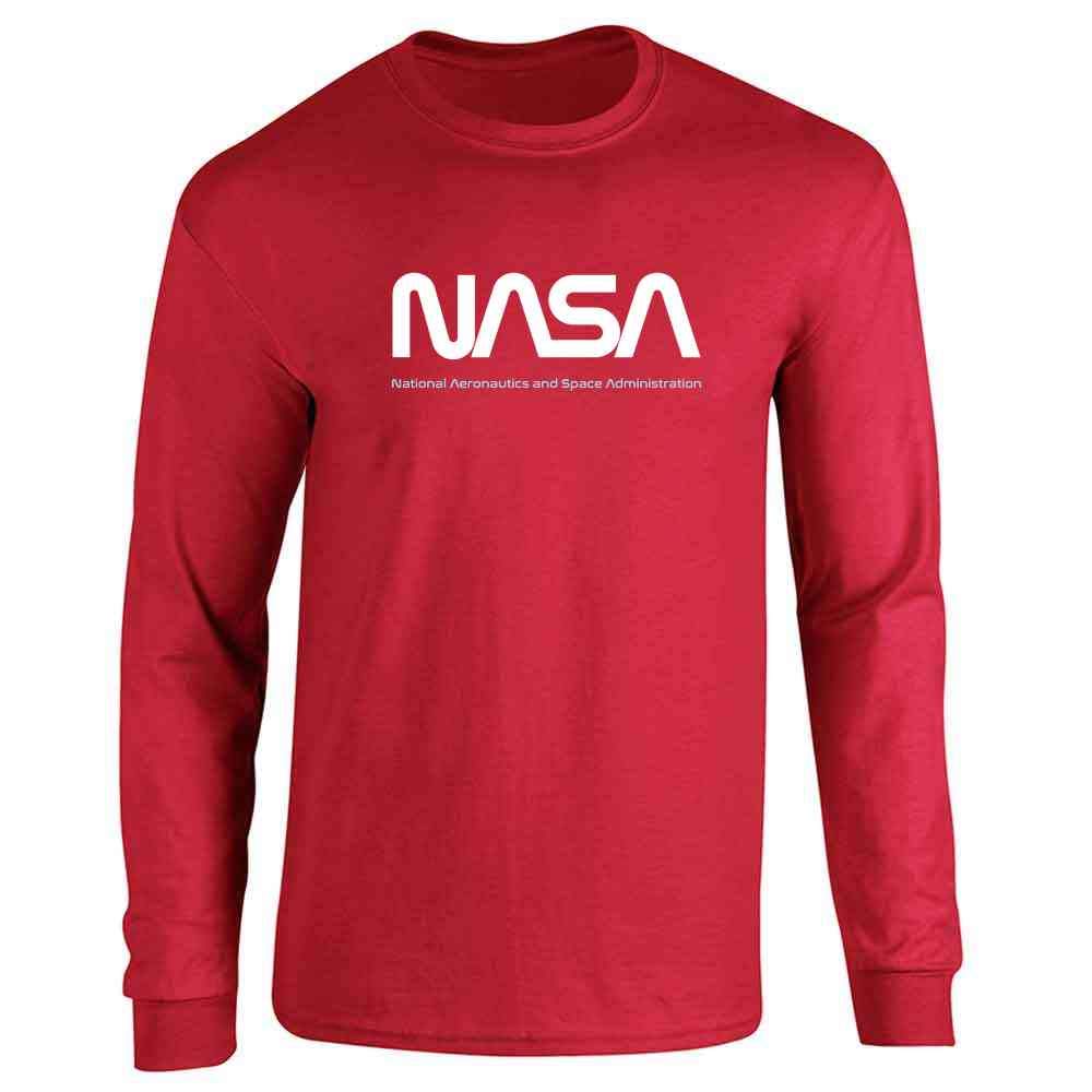 Vintage NASA Approved Worm Logo Retro Graphic 80s Full Long Sleeve Tee Shirt