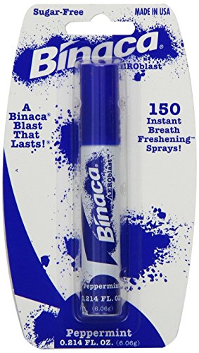 Binaca Aerosol Breath Spray PepperMint 0.20 oz (Pack of 2)