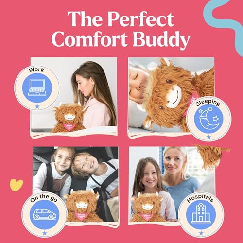 Image of Lilly's Love Weighted Stuffed Animal, 5lb | Sensory Plush for Kids & Adults | Machine Washable Plushie w /Removable Inner | Calming Weighted Stuffed Animal for Anxiety, Highland Cow