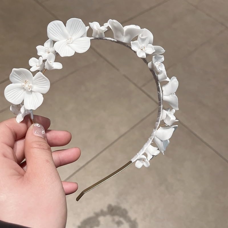 Fashion White Flower Bride Hair Accessory High-end Elegant Forest Go Out Wedding Accessories