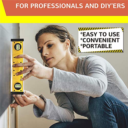 Digital Magnetic Level Tool - 10 Inch Torpedo Level and Protractor - Master Precision - IP54 Dustproof and Waterproof - Includes: 2 AAA Batteries and Carrying Case