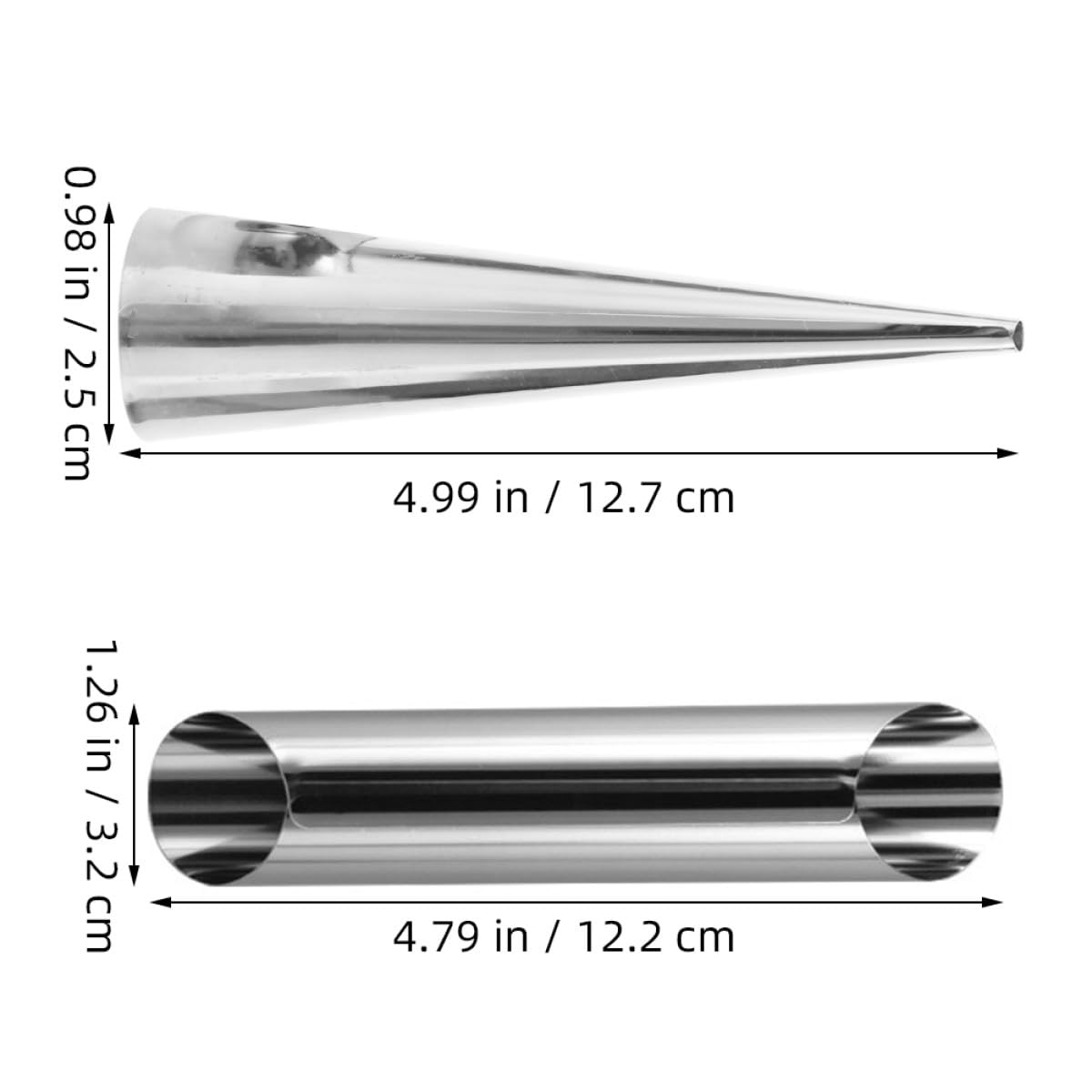 Moule à Brioches Conique en Acier Inoxydable, 1 Set