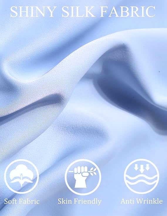 Image of CB-COLEBROOK Men Luxury Satin Silk Dress Shirt - Long Sleeve, Satin, Shiny Button Down, Prom, Wedding Party Shirt