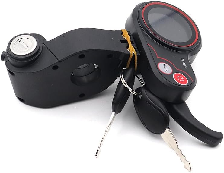 SPEDWHEL TF-100 LCD Display Throttle Meter Dashboard with keys from a side angle