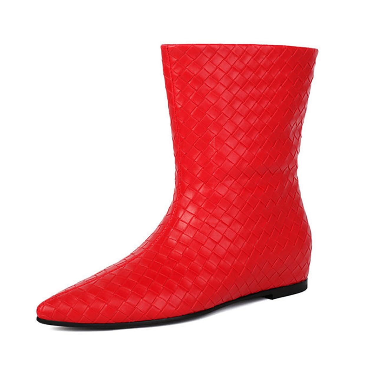 Mid Calf Boots for Women Internal Height Increase Moccasin Boots