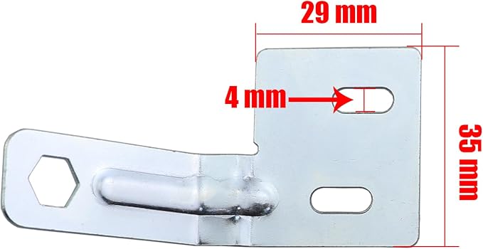 Kit de 6 piezas para alineador de puertas abatibles en acero carbono miniatura 3