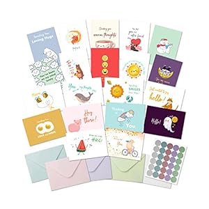 Mr. Pen- Thinking of You Cards with Envelopes, 20 Unique Design, Large 5”x7”, Thinking of You Card, Blank Inside, Greeting Cards Thinking of you, Encouragement Cards, Note Cards with Envelopes