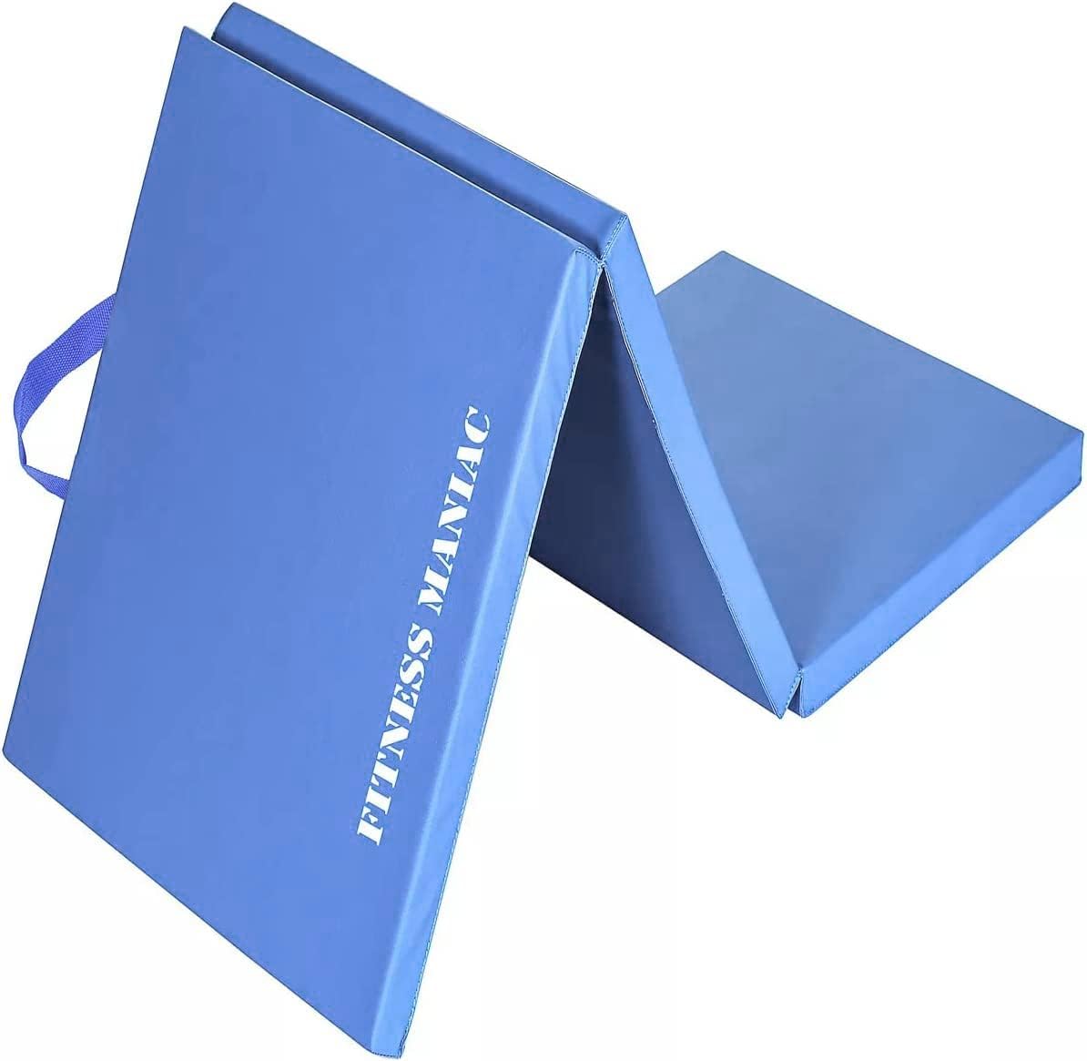 Fitness Maniac 高密度フォーム折りたたみマット 厚手 エクササイズ