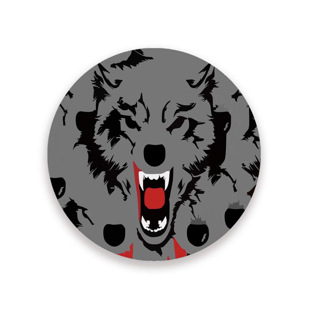 Dessous de verre loup en céramique pour votre décoration d'intérieur et table à manger rustique
