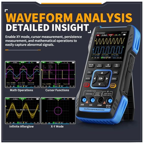 Oscilloscope numérique handheld 2C53T 50MHz avec multimètre et générateur