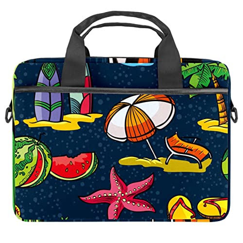 Sacoche bandoulière PC portable 14.5 pouces contre les rayures motif été