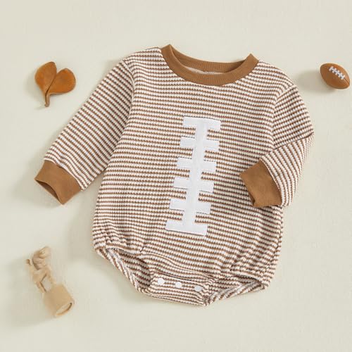 Baby Football Outfit Toddler Boy Girl Game Day Onesie Bubble Sweatshirt Romper Infant Fall Winter Clothes4