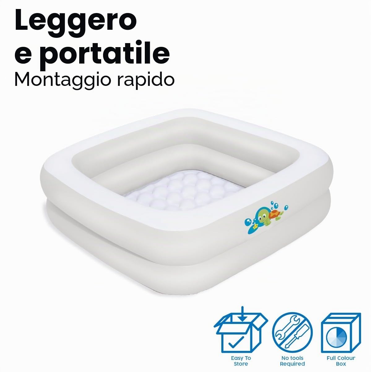 Bestway 51116 Bagnetto gonfiabile da viaggio 86cm x 86cm