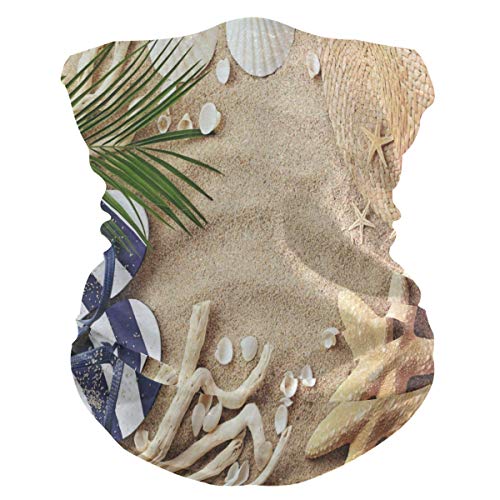 Godfery Gabriel Beach Hat Slippers Seashell Half Face Mask Scarf Cover Dust Wind