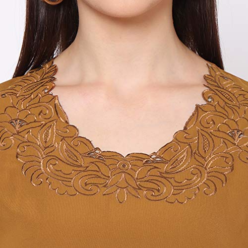 Image of GO-4 IT Women's Top with Cutwork Embroidery in Neck