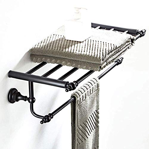 Toallero doble negro retro de latón para solucionar la falta de espacio en baño y cocina 6