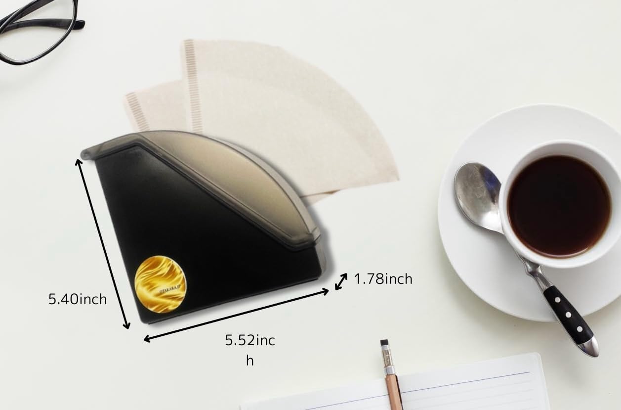 Generic Halio V60 Paper Coffee Filters Disposable Pour-Over Cone Filter Size 02 White 100 Filters 2 Packs & Original Coffee Filter Case, VCF-02-100W