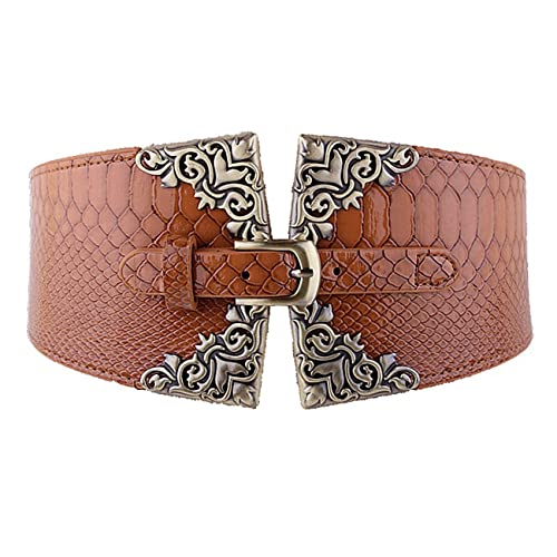 belt,belts for women, Vintage Wide Elastic Stretch Waist Belt Retro Cinch Buckle Belt Dress Belt for Women Girls