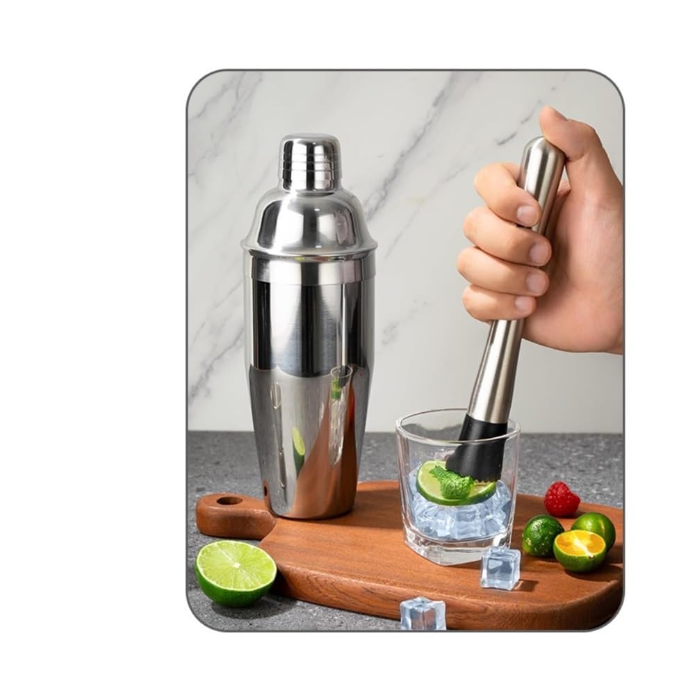 Cocktailshaker 750 ml Cocktail-Shaker-Set aus Edelstahl – 3-teiliger Barmixer mit auslaufsicherem Deckel(Rose Gold)