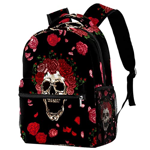 Sac fleurs de crâne unisexe léger et robuste pour ranger les affaires
