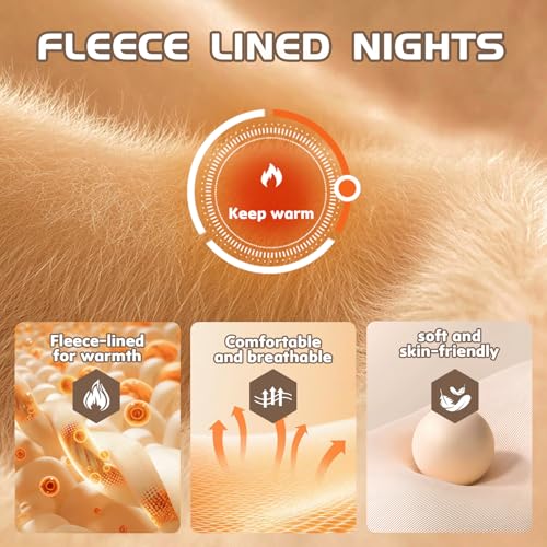 Image of X-CHENG Fleece Lined Tights Sheer Women - Fake Translucent Warm Pantyhose Leggings Sheer Thick Tights for Winter