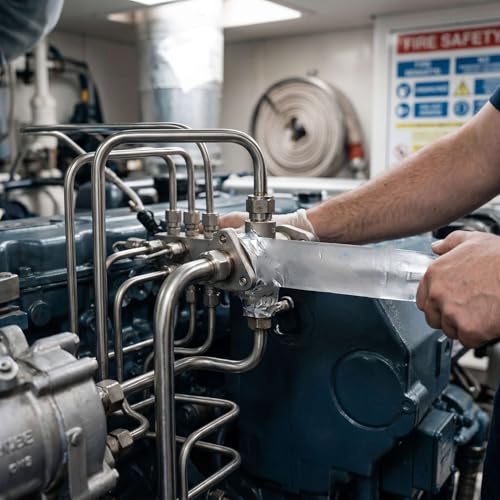 Cinta de papel de aluminio ignífugo resistente a salpicaduras para válvulas de aceite 7