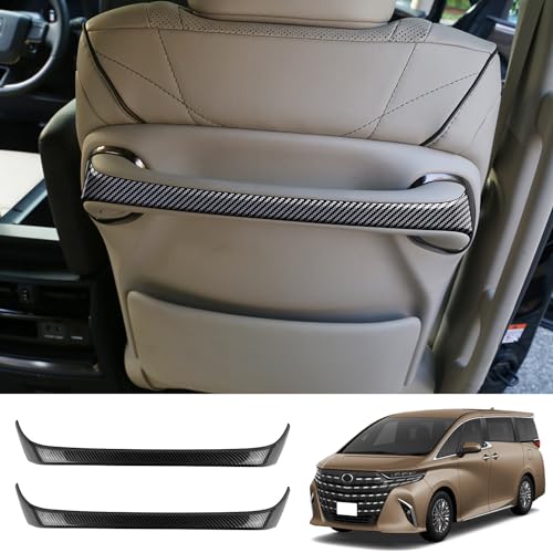 Rifoda 新型トヨタ アルファード ヴェルファイア40系 2列目 シートアシストグリップガーニッシュ Alphard Vellfire 40系 アクセサリー カスタム インテリアパネル 内装パーツ 傷防止 ABS製 取付簡単 カーボン調 2PCS