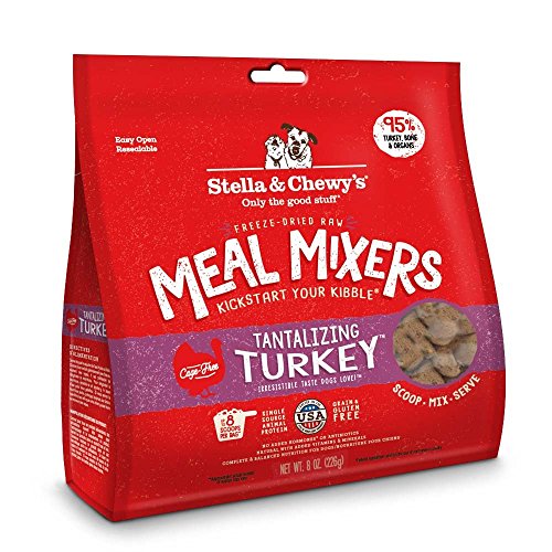 Stella & Chewy's Freeze-Dried Raw Tantalizing Turkey Meal Mixers Dog Food Topper, 8