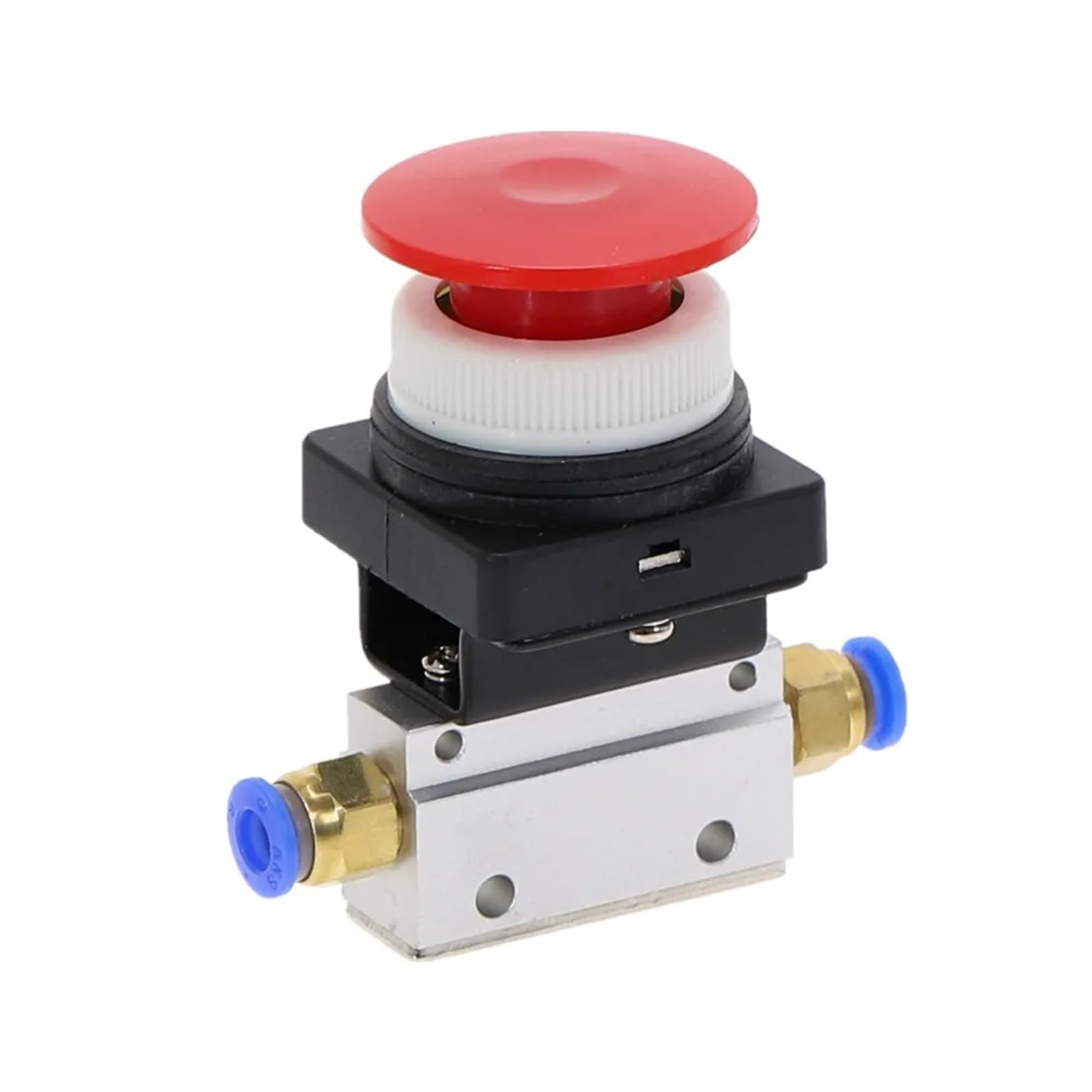 Vanne pneumatique 3/2 rouge PT 1/8 avec raccords 6mm pour circuit d'air comprimé fiable