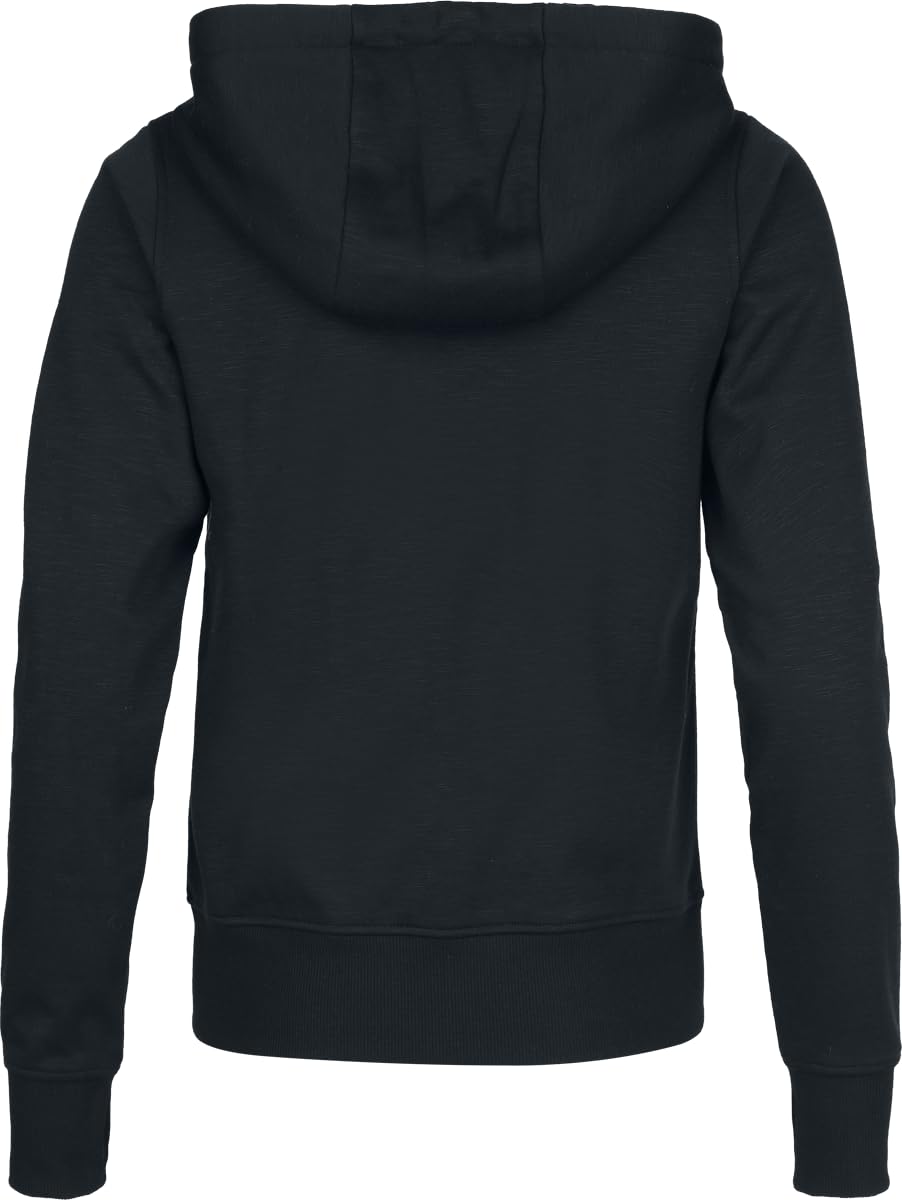 RED by EMP Damen Schwarze Kapuzenjacke mit Labelpatch